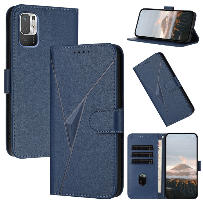 Estuche para teléfono de cuero con cierre de hebilla y diseño de triángulos, For Redmi Note 12 Pro+ Global, For Redmi Note 12 Pro 5G Global, For Redmi Note 12 5G Global, For Redmi A1+, For Redmi K50 Ultra, For Redmi Note 11 4G Global, For Redmi 10A    ...
