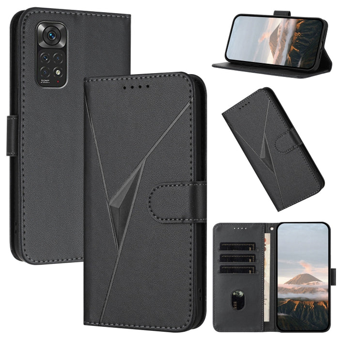Estuche para teléfono de cuero con cierre de hebilla y diseño de triángulos, For Redmi Note 12 Pro+ Global, For Redmi Note 12 Pro 5G Global, For Redmi Note 12 5G Global, For Redmi A1+, For Redmi K50 Ultra, For Redmi Note 11 4G Global, For Redmi 10A    ...