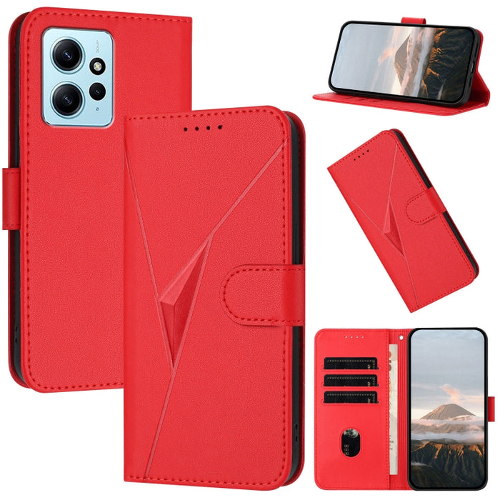 Estuche para teléfono de cuero con cierre de hebilla y diseño de triángulos, For Redmi Note 13 Pro 4G, For Redmi Note 13 4G, For Redmi K70E, For Redmi Note 13 5G, For Redmi 13C 4G, For Redmi Note 13 Pro+, For Redmi Note 13 Pro 5G, For Redmi 12 5G      ...