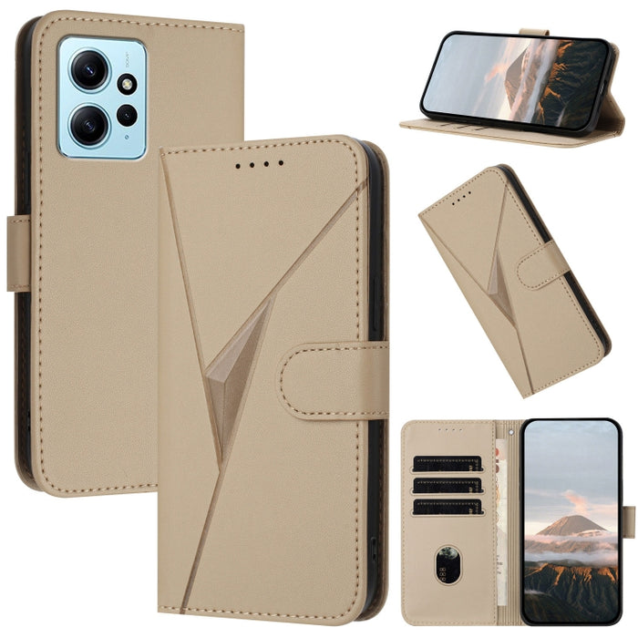 Estuche para teléfono de cuero con cierre de hebilla y diseño de triángulos, For Redmi Note 13 Pro 4G, For Redmi Note 13 4G, For Redmi K70E, For Redmi Note 13 5G, For Redmi 13C 4G, For Redmi Note 13 Pro+, For Redmi Note 13 Pro 5G, For Redmi 12 5G      ...