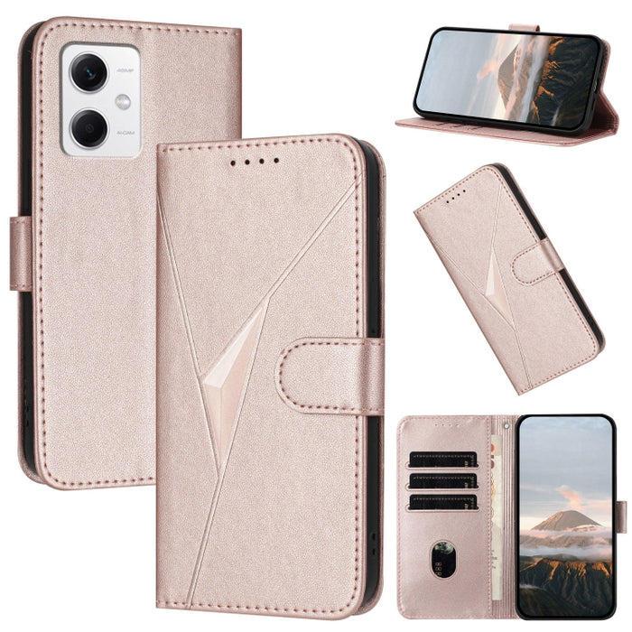 Estuche para teléfono de cuero con cierre de hebilla y diseño de triángulos, For Redmi Note 12 Pro+ Global, For Redmi Note 12 Pro 5G Global, For Redmi Note 12 5G Global, For Redmi A1+, For Redmi K50 Ultra, For Redmi Note 11 4G Global, For Redmi 10A    ...