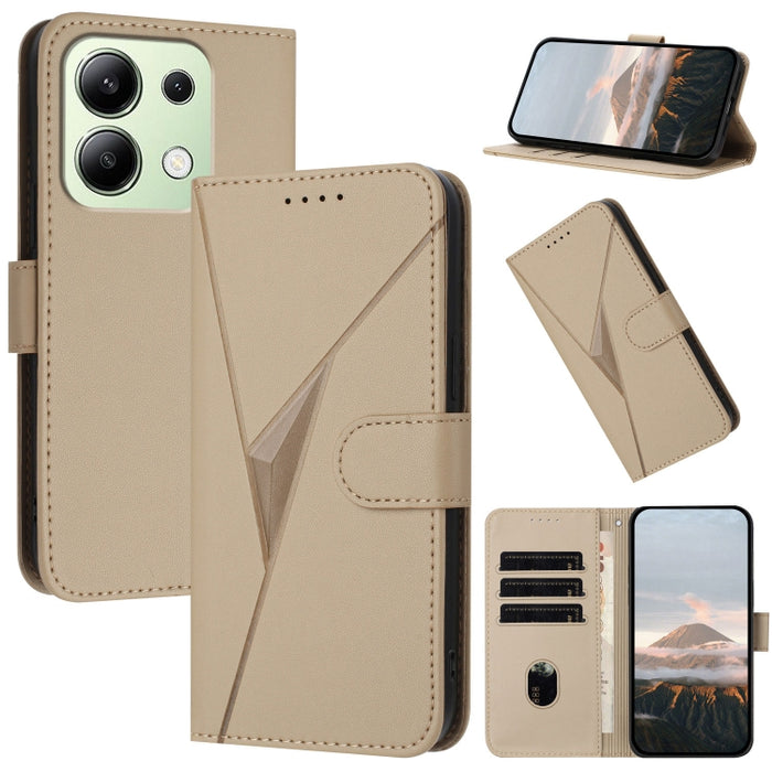 Estuche para teléfono de cuero con cierre de hebilla y diseño de triángulos, For Redmi Note 13 Pro 4G, For Redmi Note 13 4G, For Redmi K70E, For Redmi Note 13 5G, For Redmi 13C 4G, For Redmi Note 13 Pro+, For Redmi Note 13 Pro 5G, For Redmi 12 5G      ...