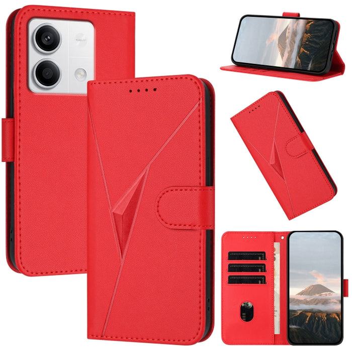 Estuche para teléfono de cuero con cierre de hebilla y diseño de triángulos, For Redmi Note 13 Pro 4G, For Redmi Note 13 4G, For Redmi K70E, For Redmi Note 13 5G, For Redmi 13C 4G, For Redmi Note 13 Pro+, For Redmi Note 13 Pro 5G, For Redmi 12 5G      ...