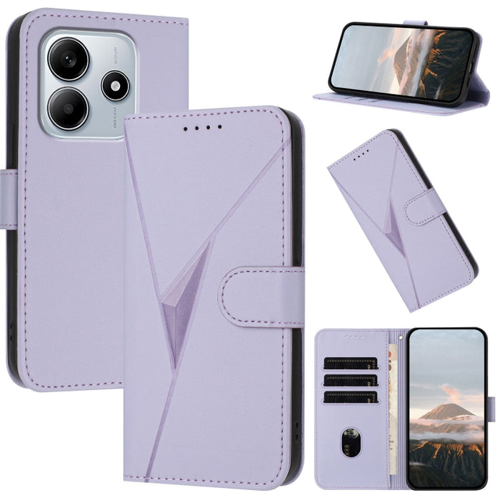 Estuche para teléfono de cuero con cierre de hebilla y diseño de triángulos, For Redmi Turbo 4 / Poco X7 Pro, For Redmi Note 14 Pro 4G, For Redmi Note 14 4G 163.25mm, For Redmi A3 Pro, For Redmi Note 14 5G, For Redmi Note 14 Pro+ 5G, For Redmi 14C 4G  ...