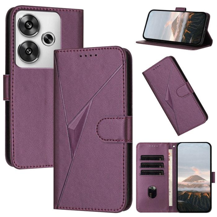 Estuche para teléfono de cuero con cierre de hebilla y diseño de triángulos, For Redmi Turbo 4 / Poco X7 Pro, For Redmi Note 14 Pro 4G, For Redmi Note 14 4G 163.25mm, For Redmi A3 Pro, For Redmi Note 14 5G, For Redmi Note 14 Pro+ 5G, For Redmi 14C 4G  ...