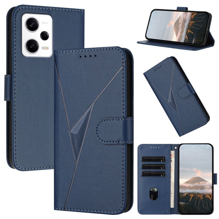 Estuche para teléfono de cuero con cierre de hebilla y diseño de triángulos, For Redmi Note 12 Pro+ Global, For Redmi Note 12 Pro 5G Global, For Redmi Note 12 5G Global, For Redmi A1+, For Redmi K50 Ultra, For Redmi Note 11 4G Global, For Redmi 10A    ...