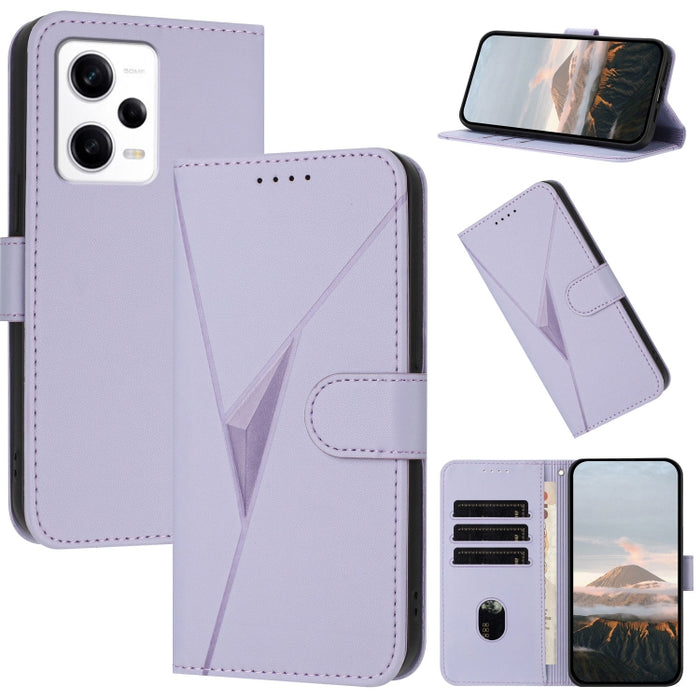 Estuche para teléfono de cuero con cierre de hebilla y diseño de triángulos, For Redmi Note 12 Pro+ Global, For Redmi Note 12 Pro 5G Global, For Redmi Note 12 5G Global, For Redmi A1+, For Redmi K50 Ultra, For Redmi Note 11 4G Global, For Redmi 10A    ...