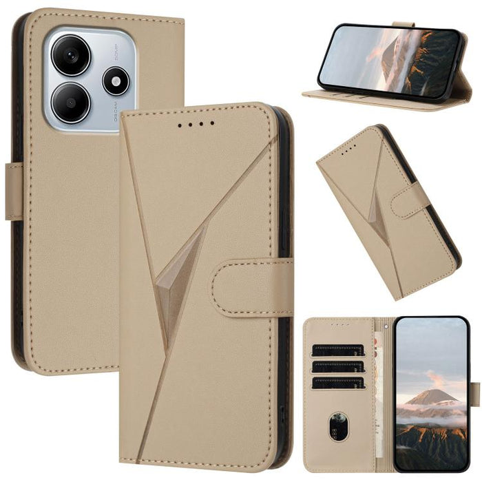 Estuche para teléfono de cuero con cierre de hebilla y diseño de triángulos, For Redmi Turbo 4 / Poco X7 Pro, For Redmi Note 14 Pro 4G, For Redmi Note 14 4G 163.25mm, For Redmi A3 Pro, For Redmi Note 14 5G, For Redmi Note 14 Pro+ 5G, For Redmi 14C 4G  ...