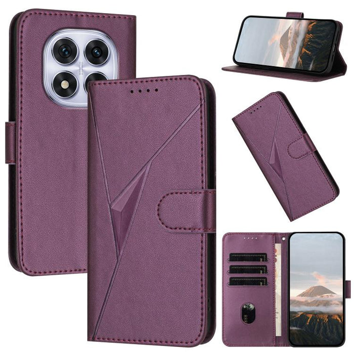 Estuche para teléfono de cuero con cierre de hebilla y diseño de triángulos, For Redmi Turbo 4 / Poco X7 Pro, For Redmi Note 14 Pro 4G, For Redmi Note 14 4G 163.25mm, For Redmi A3 Pro, For Redmi Note 14 5G, For Redmi Note 14 Pro+ 5G, For Redmi 14C 4G  ...