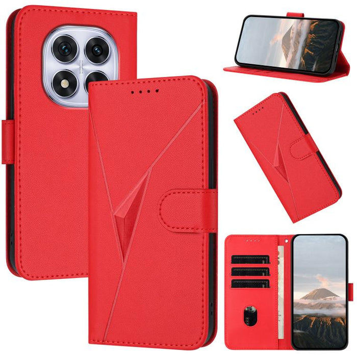 Estuche para teléfono de cuero con cierre de hebilla y diseño de triángulos, For Redmi Turbo 4 / Poco X7 Pro, For Redmi Note 14 Pro 4G, For Redmi Note 14 4G 163.25mm, For Redmi A3 Pro, For Redmi Note 14 5G, For Redmi Note 14 Pro+ 5G, For Redmi 14C 4G  ...