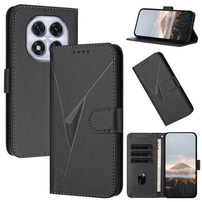 Estuche para teléfono de cuero con cierre de hebilla y diseño de triángulos, For Redmi Turbo 4 / Poco X7 Pro, For Redmi Note 14 Pro 4G, For Redmi Note 14 4G 163.25mm, For Redmi A3 Pro, For Redmi Note 14 5G, For Redmi Note 14 Pro+ 5G, For Redmi 14C 4G  ...