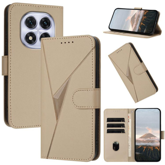 Estuche para teléfono de cuero con cierre de hebilla y diseño de triángulos, For Redmi Turbo 4 / Poco X7 Pro, For Redmi Note 14 Pro 4G, For Redmi Note 14 4G 163.25mm, For Redmi A3 Pro, For Redmi Note 14 5G, For Redmi Note 14 Pro+ 5G, For Redmi 14C 4G  ...