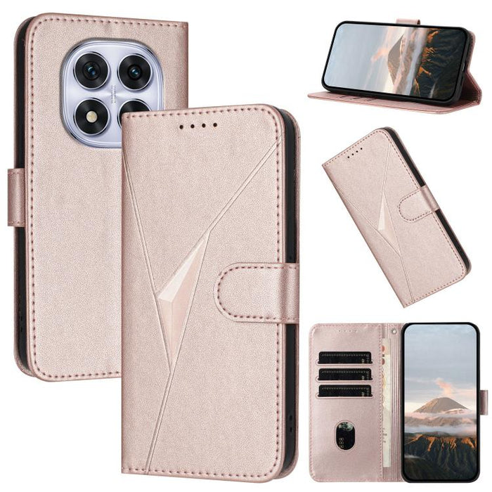 Estuche para teléfono de cuero con cierre de hebilla y diseño de triángulos, For Redmi Turbo 4 / Poco X7 Pro, For Redmi Note 14 Pro 4G, For Redmi Note 14 4G 163.25mm, For Redmi A3 Pro, For Redmi Note 14 5G, For Redmi Note 14 Pro+ 5G, For Redmi 14C 4G  ...