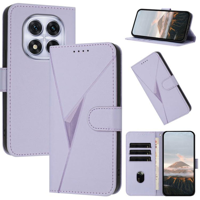 Estuche para teléfono de cuero con cierre de hebilla y diseño de triángulos, For Redmi Turbo 4 / Poco X7 Pro, For Redmi Note 14 Pro 4G, For Redmi Note 14 4G 163.25mm, For Redmi A3 Pro, For Redmi Note 14 5G, For Redmi Note 14 Pro+ 5G, For Redmi 14C 4G  ...