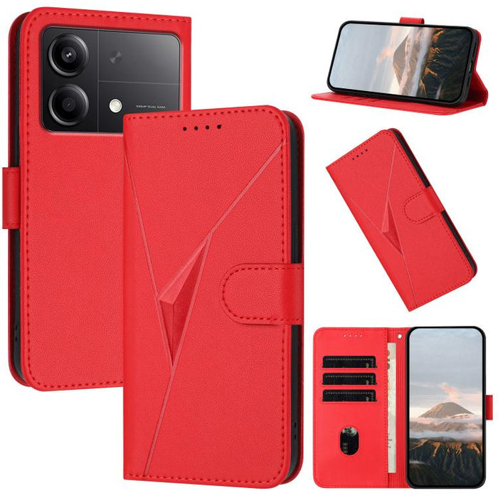 Estuche para teléfono de cuero con cierre de hebilla y diseño de triángulos, For Redmi Turbo 4 / Poco X7 Pro, For Redmi Note 14 Pro 4G, For Redmi Note 14 4G 163.25mm, For Redmi A3 Pro, For Redmi Note 14 5G, For Redmi Note 14 Pro+ 5G, For Redmi 14C 4G  ...