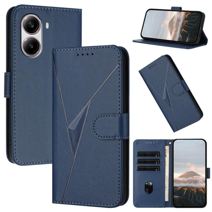 Estuche para teléfono de cuero con cierre de hebilla y diseño de triángulos, For Redmi Turbo 4 / Poco X7 Pro, For Redmi Note 14 Pro 4G, For Redmi Note 14 4G 163.25mm, For Redmi A3 Pro, For Redmi Note 14 5G, For Redmi Note 14 Pro+ 5G, For Redmi 14C 4G  ...