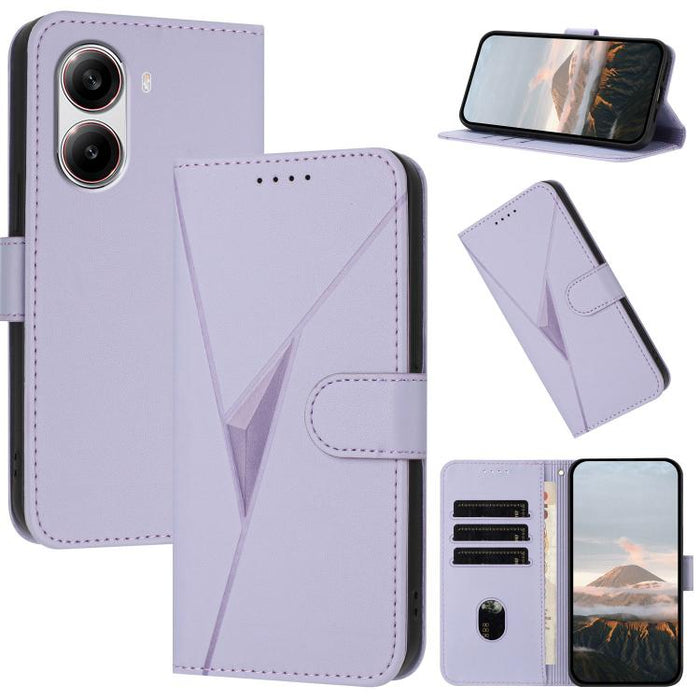 Estuche para teléfono de cuero con cierre de hebilla y diseño de triángulos, For Redmi Turbo 4 / Poco X7 Pro, For Redmi Note 14 Pro 4G, For Redmi Note 14 4G 163.25mm, For Redmi A3 Pro, For Redmi Note 14 5G, For Redmi Note 14 Pro+ 5G, For Redmi 14C 4G  ...