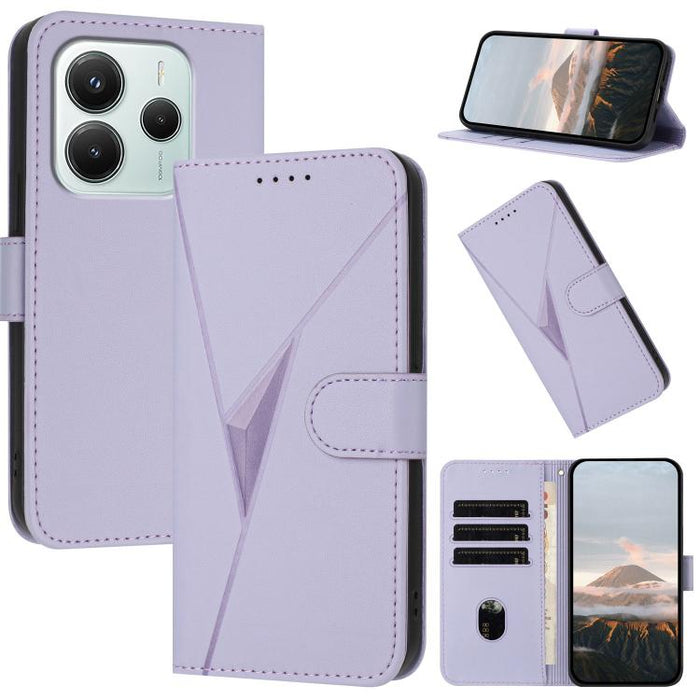 Estuche para teléfono de cuero con cierre de hebilla y diseño de triángulos, For Redmi Turbo 5 Max / Poco X8 Pro Max, For Redmi Turbo 5 5G / Poco X8 Pro 5G, For Redmi Note 15 4G / 5G 164mm / Poco M8 5G, For Redmi K90 Pro Max / Poco F8 Ultra            ...