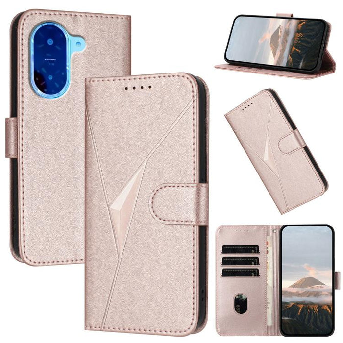 Estuche para teléfono de cuero con cierre de hebilla y diseño de triángulos, For Redmi Turbo 5 Max / Poco X8 Pro Max, For Redmi Turbo 5 5G / Poco X8 Pro 5G, For Redmi Note 15 4G / 5G 164mm / Poco M8 5G, For Redmi K90 Pro Max / Poco F8 Ultra            ...