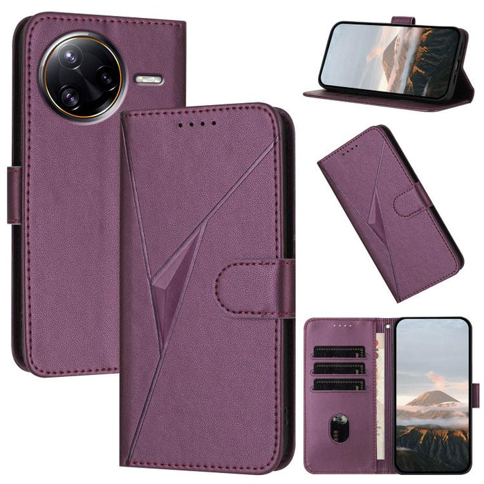 Estuche para teléfono de cuero con cierre de hebilla y diseño de triángulos, For Redmi Turbo 5 Max / Poco X8 Pro Max, For Redmi Turbo 5 5G / Poco X8 Pro 5G, For Redmi Note 15 4G / 5G 164mm / Poco M8 5G, For Redmi K90 Pro Max / Poco F8 Ultra            ...