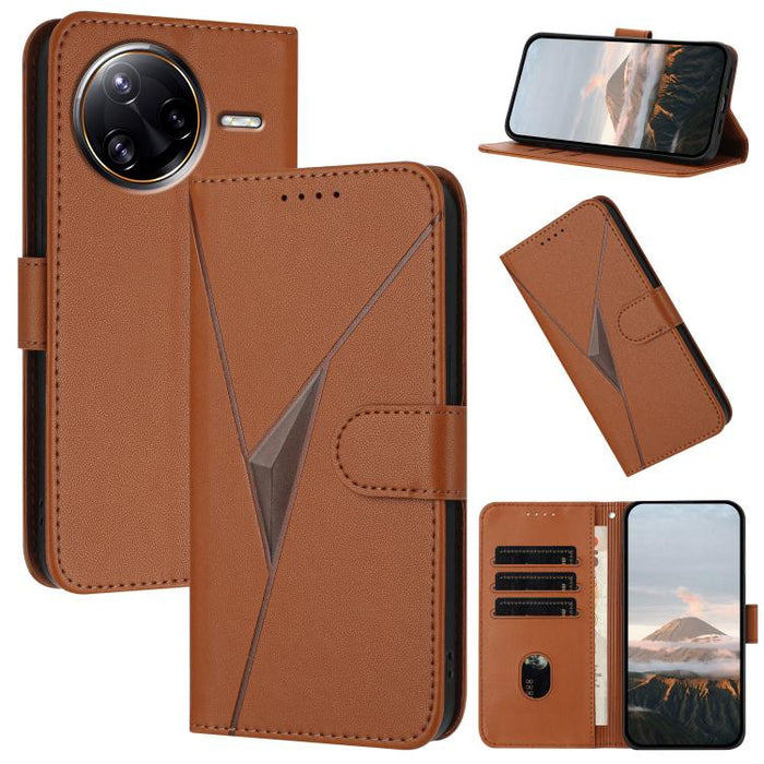 Estuche para teléfono de cuero con cierre de hebilla y diseño de triángulos, For Redmi Turbo 5 Max / Poco X8 Pro Max, For Redmi Turbo 5 5G / Poco X8 Pro 5G, For Redmi Note 15 4G / 5G 164mm / Poco M8 5G, For Redmi K90 Pro Max / Poco F8 Ultra            ...