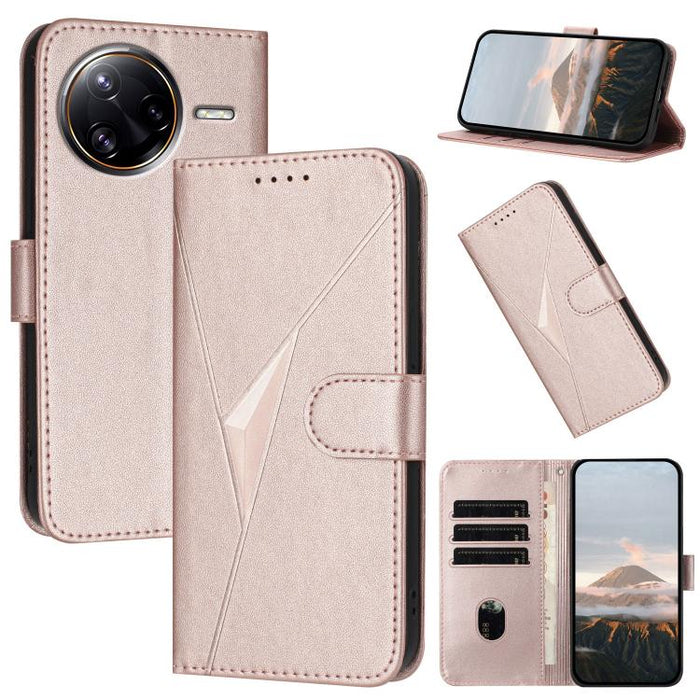 Estuche para teléfono de cuero con cierre de hebilla y diseño de triángulos, For Redmi Turbo 5 Max / Poco X8 Pro Max, For Redmi Turbo 5 5G / Poco X8 Pro 5G, For Redmi Note 15 4G / 5G 164mm / Poco M8 5G, For Redmi K90 Pro Max / Poco F8 Ultra            ...