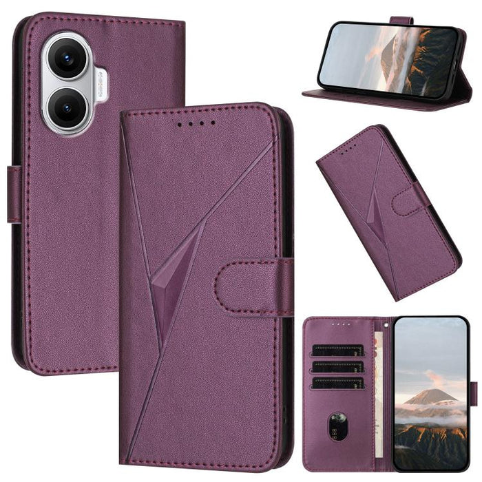 Estuche para teléfono de cuero con cierre de hebilla y diseño de triángulos, For Redmi Turbo 5 Max / Poco X8 Pro Max, For Redmi Turbo 5 5G / Poco X8 Pro 5G, For Redmi Note 15 4G / 5G 164mm / Poco M8 5G, For Redmi K90 Pro Max / Poco F8 Ultra            ...