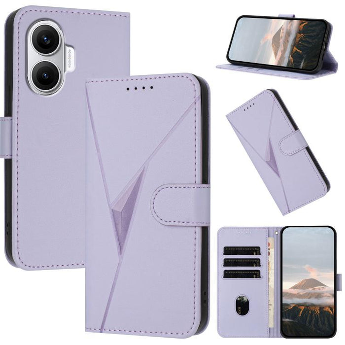 Estuche para teléfono de cuero con cierre de hebilla y diseño de triángulos, For Redmi Turbo 5 Max / Poco X8 Pro Max, For Redmi Turbo 5 5G / Poco X8 Pro 5G, For Redmi Note 15 4G / 5G 164mm / Poco M8 5G, For Redmi K90 Pro Max / Poco F8 Ultra            ...