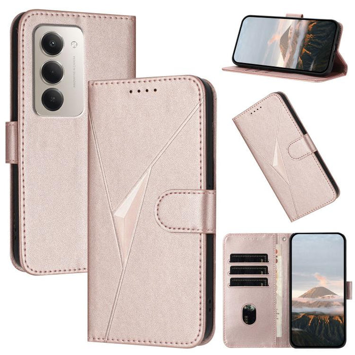 Estuche para teléfono de cuero con cierre de hebilla y diseño de triángulos, For Redmi Turbo 5 Max / Poco X8 Pro Max, For Redmi Turbo 5 5G / Poco X8 Pro 5G, For Redmi Note 15 4G / 5G 164mm / Poco M8 5G, For Redmi K90 Pro Max / Poco F8 Ultra            ...
