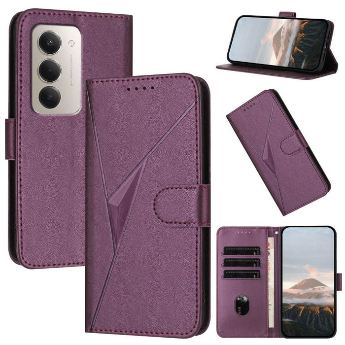 Estuche para teléfono de cuero con cierre de hebilla y diseño de triángulos, For Redmi Turbo 5 Max / Poco X8 Pro Max, For Redmi Turbo 5 5G / Poco X8 Pro 5G, For Redmi Note 15 4G / 5G 164mm / Poco M8 5G, For Redmi K90 Pro Max / Poco F8 Ultra            ...