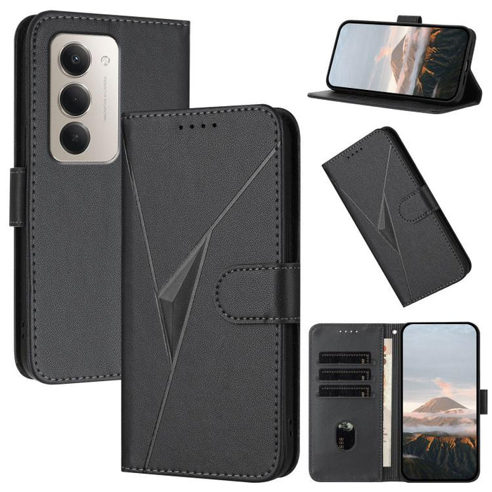 Estuche para teléfono de cuero con cierre de hebilla y diseño de triángulos, For Redmi Turbo 5 Max / Poco X8 Pro Max, For Redmi Turbo 5 5G / Poco X8 Pro 5G, For Redmi Note 15 4G / 5G 164mm / Poco M8 5G, For Redmi K90 Pro Max / Poco F8 Ultra            ...