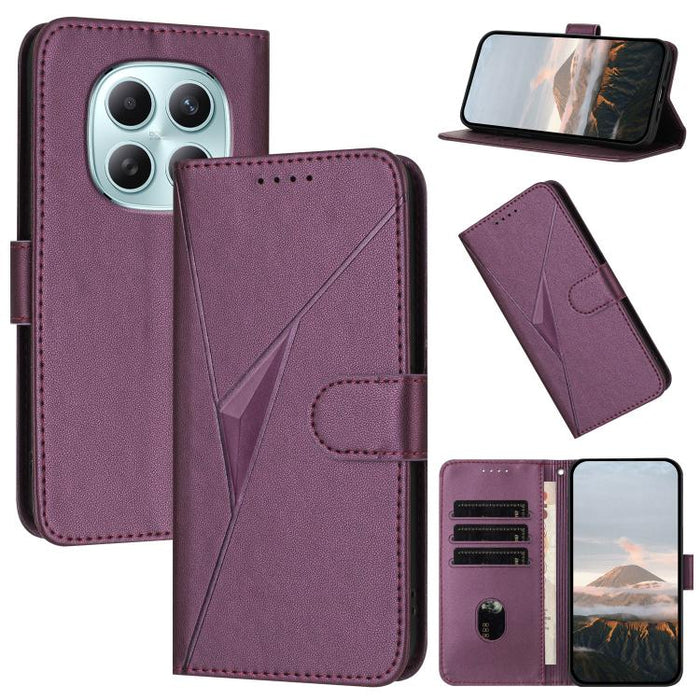 Estuche para teléfono de cuero con cierre de hebilla y diseño de triángulos, For Redmi Turbo 5 Max / Poco X8 Pro Max, For Redmi Turbo 5 5G / Poco X8 Pro 5G, For Redmi Note 15 4G / 5G 164mm / Poco M8 5G, For Redmi K90 Pro Max / Poco F8 Ultra            ...