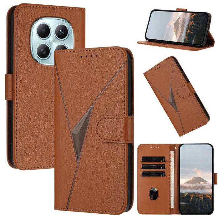 Estuche para teléfono de cuero con cierre de hebilla y diseño de triángulos, For Redmi Turbo 5 Max / Poco X8 Pro Max, For Redmi Turbo 5 5G / Poco X8 Pro 5G, For Redmi Note 15 4G / 5G 164mm / Poco M8 5G, For Redmi K90 Pro Max / Poco F8 Ultra            ...