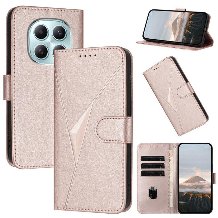 Estuche para teléfono de cuero con cierre de hebilla y diseño de triángulos, For Redmi Turbo 5 Max / Poco X8 Pro Max, For Redmi Turbo 5 5G / Poco X8 Pro 5G, For Redmi Note 15 4G / 5G 164mm / Poco M8 5G, For Redmi K90 Pro Max / Poco F8 Ultra            ...