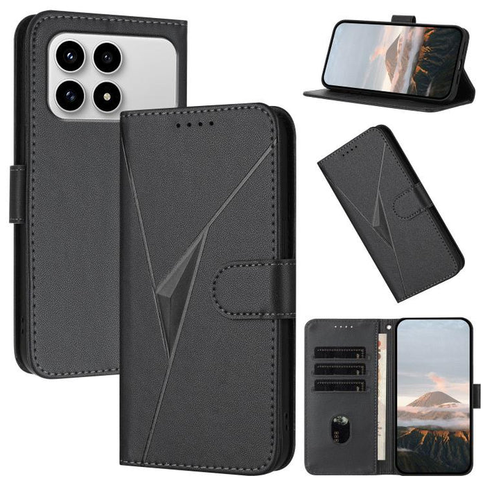 Estuche para teléfono de cuero con cierre de hebilla y diseño de triángulos, For Redmi Turbo 5 Max / Poco X8 Pro Max, For Redmi Turbo 5 5G / Poco X8 Pro 5G, For Redmi Note 15 4G / 5G 164mm / Poco M8 5G, For Redmi K90 Pro Max / Poco F8 Ultra            ...