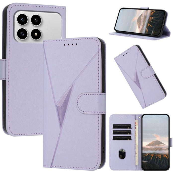 Estuche para teléfono de cuero con cierre de hebilla y diseño de triángulos, For Redmi Turbo 5 Max / Poco X8 Pro Max, For Redmi Turbo 5 5G / Poco X8 Pro 5G, For Redmi Note 15 4G / 5G 164mm / Poco M8 5G, For Redmi K90 Pro Max / Poco F8 Ultra            ...