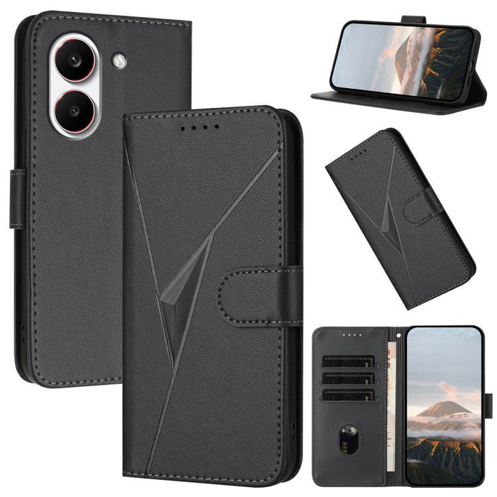 Estuche para teléfono de cuero con cierre de hebilla y diseño de triángulos, For Redmi Turbo 5 Max / Poco X8 Pro Max, For Redmi Turbo 5 5G / Poco X8 Pro 5G, For Redmi Note 15 4G / 5G 164mm / Poco M8 5G, For Redmi K90 Pro Max / Poco F8 Ultra            ...