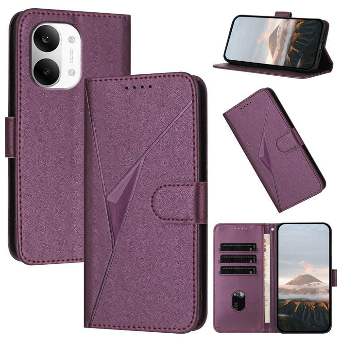 Estuche para teléfono de cuero con cierre de hebilla y diseño de triángulos, For Redmi Turbo 5 Max / Poco X8 Pro Max, For Redmi Turbo 5 5G / Poco X8 Pro 5G, For Redmi Note 15 4G / 5G 164mm / Poco M8 5G, For Redmi K90 Pro Max / Poco F8 Ultra            ...