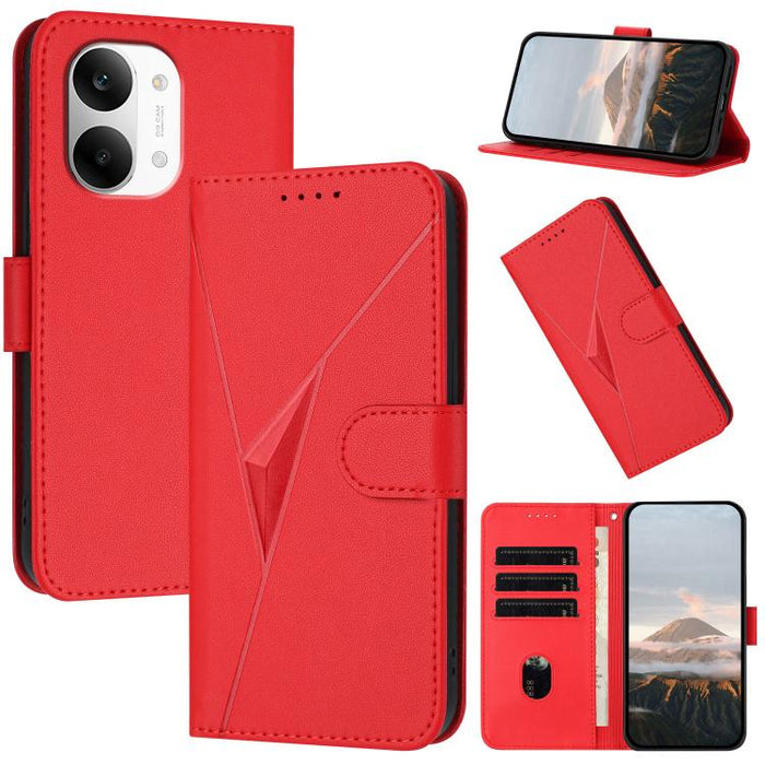 Estuche para teléfono de cuero con cierre de hebilla y diseño de triángulos, For Redmi Turbo 5 Max / Poco X8 Pro Max, For Redmi Turbo 5 5G / Poco X8 Pro 5G, For Redmi Note 15 4G / 5G 164mm / Poco M8 5G, For Redmi K90 Pro Max / Poco F8 Ultra            ...
