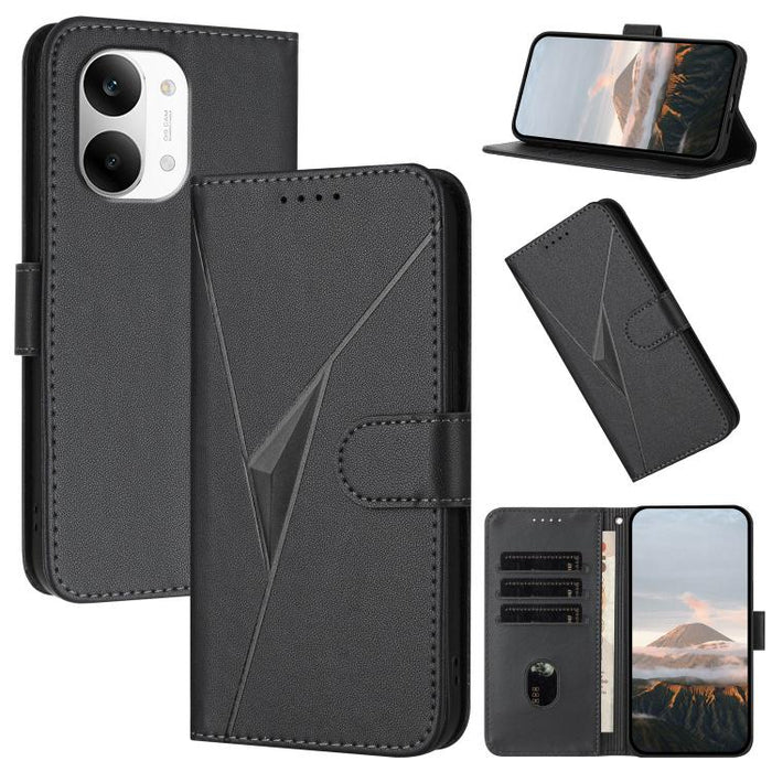 Estuche para teléfono de cuero con cierre de hebilla y diseño de triángulos, For Redmi Turbo 5 Max / Poco X8 Pro Max, For Redmi Turbo 5 5G / Poco X8 Pro 5G, For Redmi Note 15 4G / 5G 164mm / Poco M8 5G, For Redmi K90 Pro Max / Poco F8 Ultra            ...