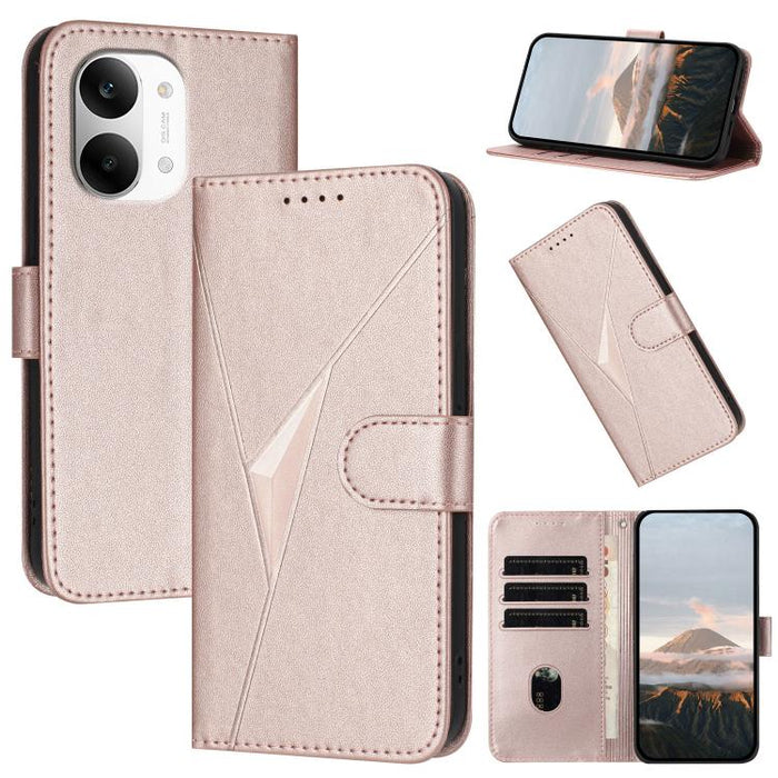 Estuche para teléfono de cuero con cierre de hebilla y diseño de triángulos, For Redmi Turbo 5 Max / Poco X8 Pro Max, For Redmi Turbo 5 5G / Poco X8 Pro 5G, For Redmi Note 15 4G / 5G 164mm / Poco M8 5G, For Redmi K90 Pro Max / Poco F8 Ultra            ...