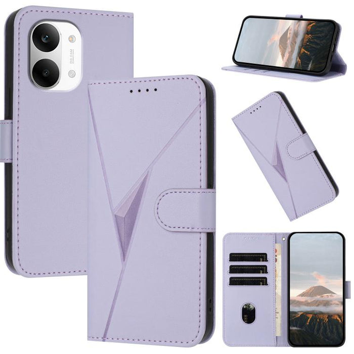 Estuche para teléfono de cuero con cierre de hebilla y diseño de triángulos, For Redmi Turbo 5 Max / Poco X8 Pro Max, For Redmi Turbo 5 5G / Poco X8 Pro 5G, For Redmi Note 15 4G / 5G 164mm / Poco M8 5G, For Redmi K90 Pro Max / Poco F8 Ultra            ...