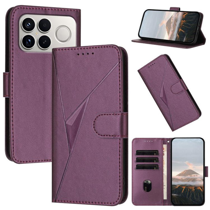 Estuche para teléfono de cuero con cierre de hebilla y diseño de triángulos, For Redmi Turbo 5 Max / Poco X8 Pro Max, For Redmi Turbo 5 5G / Poco X8 Pro 5G, For Redmi Note 15 4G / 5G 164mm / Poco M8 5G, For Redmi K90 Pro Max / Poco F8 Ultra            ...