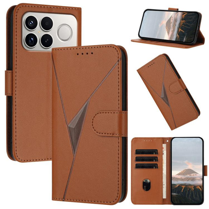 Estuche para teléfono de cuero con cierre de hebilla y diseño de triángulos, For Redmi Turbo 5 Max / Poco X8 Pro Max, For Redmi Turbo 5 5G / Poco X8 Pro 5G, For Redmi Note 15 4G / 5G 164mm / Poco M8 5G, For Redmi K90 Pro Max / Poco F8 Ultra            ...