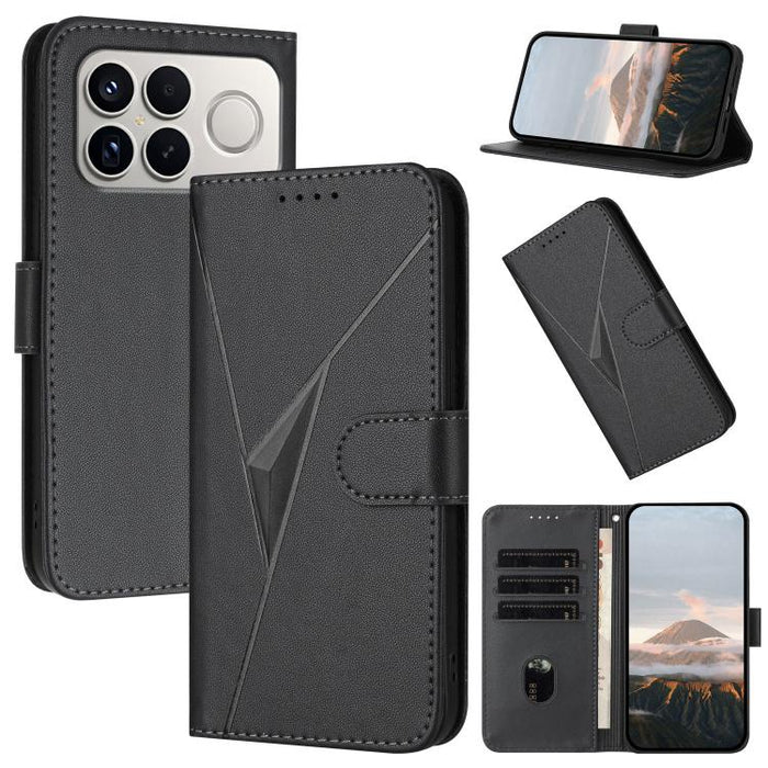 Estuche para teléfono de cuero con cierre de hebilla y diseño de triángulos, For Redmi Turbo 5 Max / Poco X8 Pro Max, For Redmi Turbo 5 5G / Poco X8 Pro 5G, For Redmi Note 15 4G / 5G 164mm / Poco M8 5G, For Redmi K90 Pro Max / Poco F8 Ultra            ...