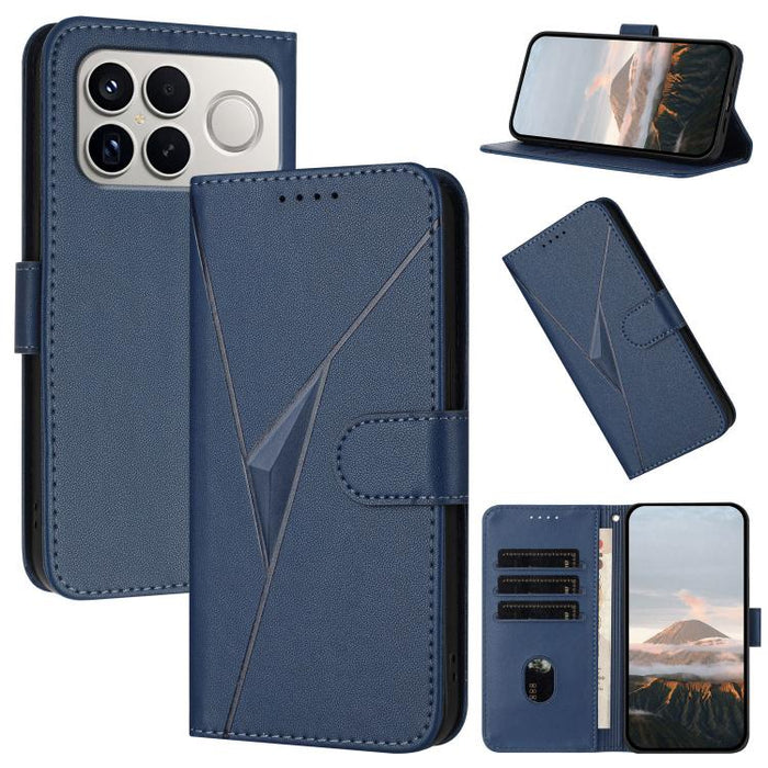 Estuche para teléfono de cuero con cierre de hebilla y diseño de triángulos, For Redmi Turbo 5 Max / Poco X8 Pro Max, For Redmi Turbo 5 5G / Poco X8 Pro 5G, For Redmi Note 15 4G / 5G 164mm / Poco M8 5G, For Redmi K90 Pro Max / Poco F8 Ultra            ...