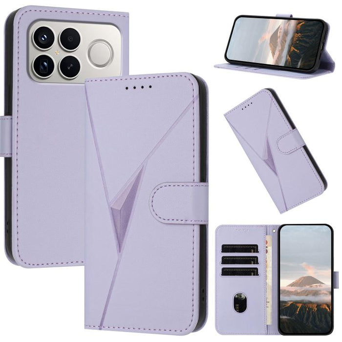Estuche para teléfono de cuero con cierre de hebilla y diseño de triángulos, For Redmi Turbo 5 Max / Poco X8 Pro Max, For Redmi Turbo 5 5G / Poco X8 Pro 5G, For Redmi Note 15 4G / 5G 164mm / Poco M8 5G, For Redmi K90 Pro Max / Poco F8 Ultra            ...