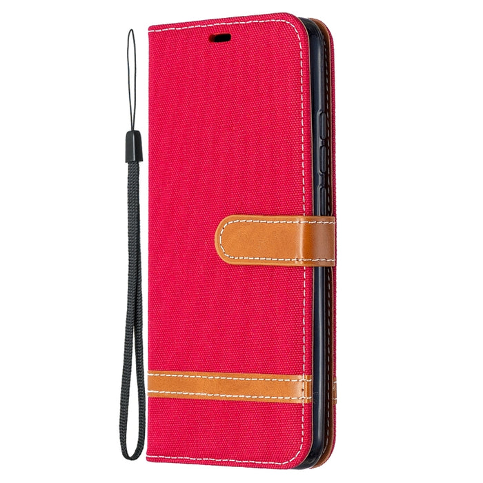 Estuche de cuero con tapa horizontal de textura de mezclilla a juego con soporte y ranuras para tarjetas y billetera y cordón, For Xiaomi Redmi 9A, For Xiaomi Redmi 9C