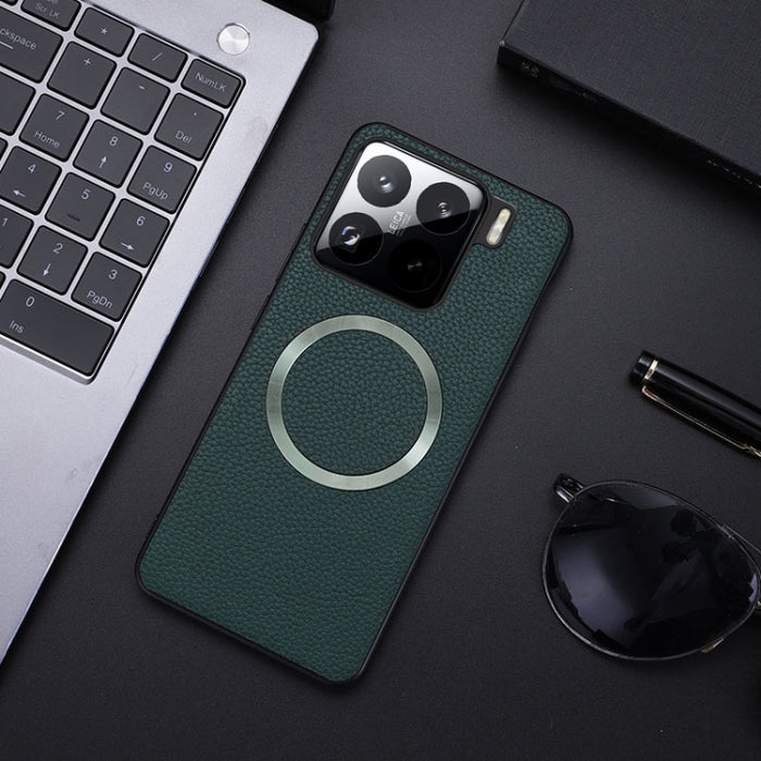 Funda para teléfono con textura de lichi y imán CD Magsafe, For Xiaomi 17T Pro, For Xiaomi 15T Pro, For Xiaomi 15T, For Xiaomi 15 Pro, For Xiaomi 15
