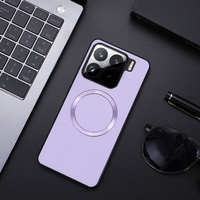 Funda para teléfono con textura de lichi y imán CD Magsafe, For Xiaomi 17T Pro, For Xiaomi 15T Pro, For Xiaomi 15T, For Xiaomi 15 Pro, For Xiaomi 15